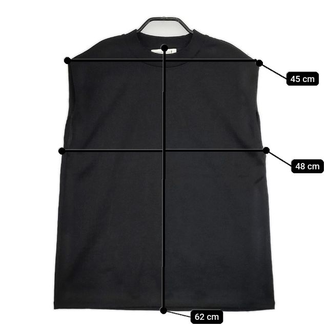 Mackintosh 未使用 CRECA L’Appartement購入 ノースリーブ Ｔシャツ カットソー 23SS ブラック レディース マッキントッシュ【中古】5-0702S∞_4