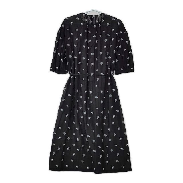 mina perhonen light berry aas3883 定価69300円 半袖 サイズ40 刺繍 総柄ドレス ワンピース チャコールグレー レディース ミナペルホネン【中古】5-0702S∞ mina perhonen light berry aas3883 半袖 サイズ40 刺繍 総柄ドレス