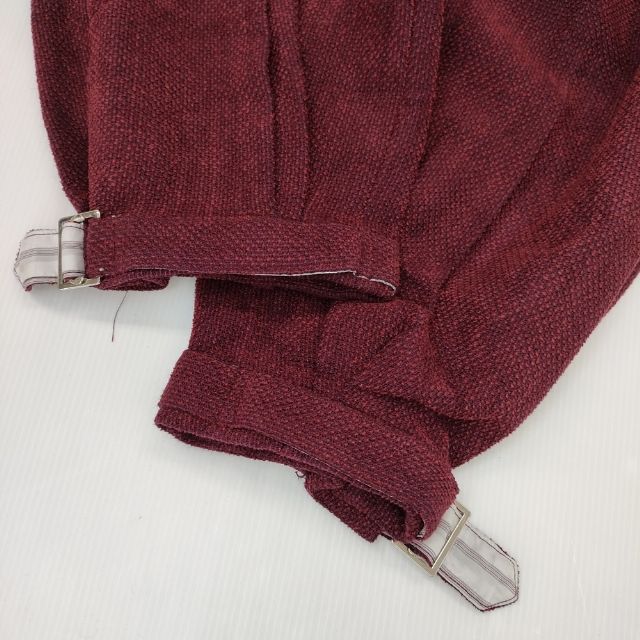 fumika uchida MOLE DOBBY BELTED SLACKS 　FU-K-PT004 パンツ ワインレッド レディース フミカウチダ【中古】5-0820G∞_5