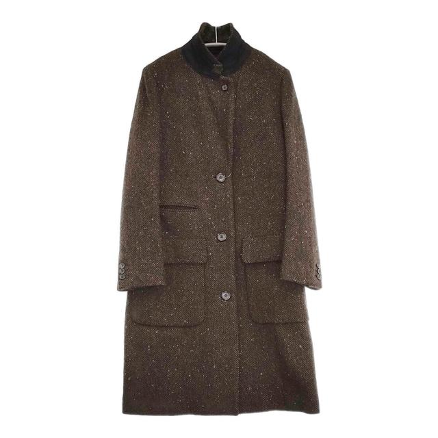 MARGARET HOWELL HERRINGBONE WOOL COAT ヘリンボーンウール チェスターコート ブラウン レディース マーガレットハウエル【中古】5-1222T♪_2