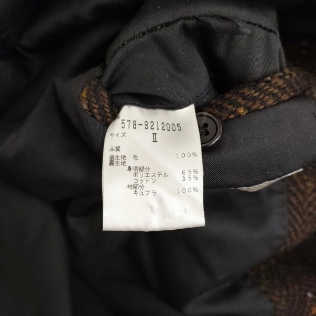 MARGARET HOWELL HERRINGBONE WOOL COAT ヘリンボーンウール チェスターコート ブラウン レディース マーガレットハウエル【中古】5-1222T♪_4