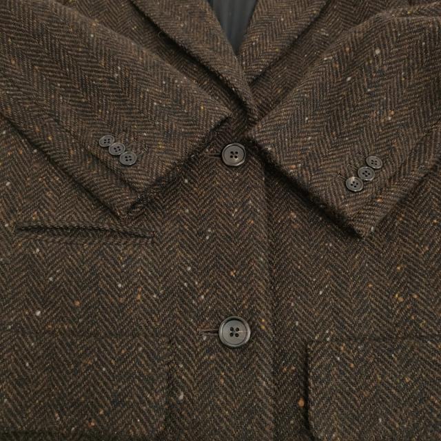 MARGARET HOWELL HERRINGBONE WOOL COAT ヘリンボーンウール チェスターコート ブラウン レディース マーガレットハウエル【中古】5-1222T♪_5