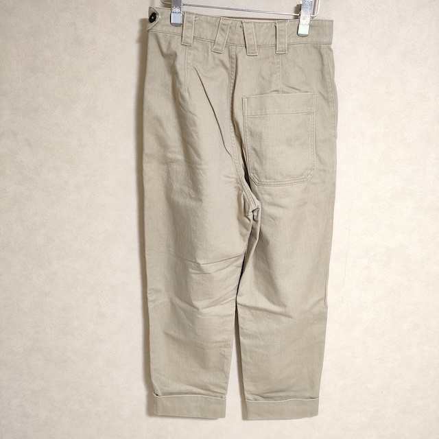 MHL. 595-2143500 SOFT COTTON DRILL サイズ1 チノパンツ ベージュ ...