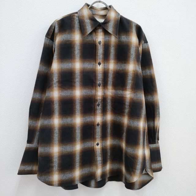 免税物品SHINZONE DOUBLE CUFF CHECK BLOUSE SHIRT トップス