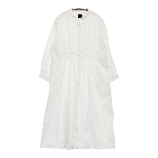 オオカミとフクロウ portom21022 フクロウと月光の白クジラ コットン ワンピース ホワイト レディース オオカミとフクロウ【中古】5-1109M∞