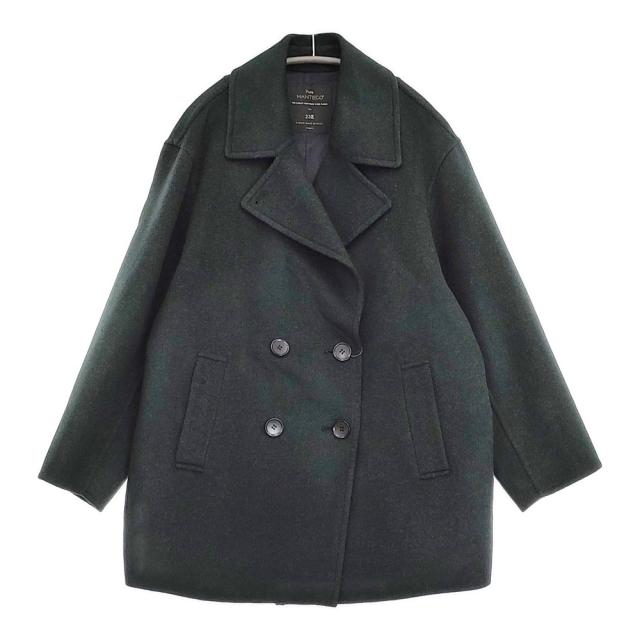 23区 未使用 【滝沢眞規子さん着用】MANTECOPureリバー Pコート サイズ44 定価60500円 ピーコート 24AW グリーン レディース 23区【中古】5-1014T♪