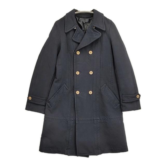 COMME des GARCONS COMME des GARCONS ポリエステルPコート M RP-C004 製品加工 染め ピーコート AD2005 ネイビー レディース コムデギャルソン/コムコム【中古】5-1121T♪