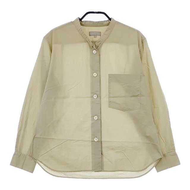 MARGARET HOWELL 578-3153013 SHEER COTTON コットンブラウス シャツ 23SS ベージュ系 レディース マーガレットハウエル【中古】5-0424M∞