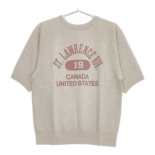 #CIOTA 新品 Printed Short Sleeve Sweatshirt サイズ4 CSLM-124 定価27500円 半袖スウェット 23SS グレー メンズ シオタ【中古】5-0424S∞