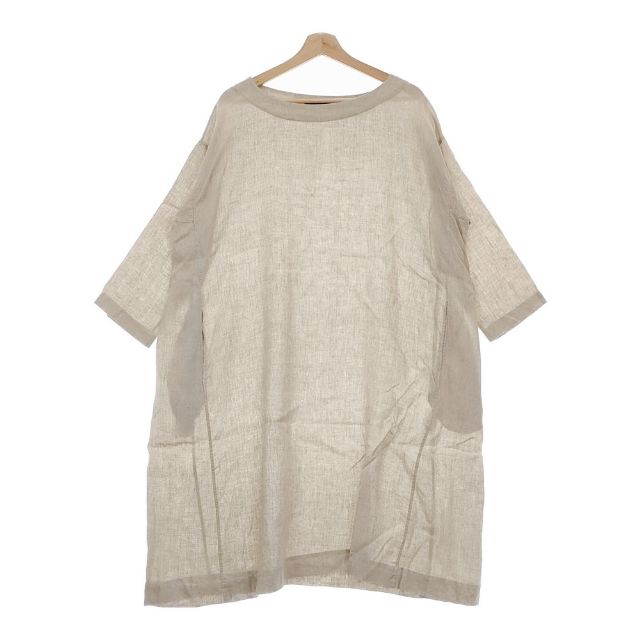 45R/45rpm いろいろ素材の馬比古ワンピース MOTTAINAI 定価30800円 ワンピース ベージュ レディース フォーティーファイブアールピーエム【中古】5-0529M∞