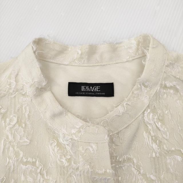 JOURNAL STANDARD L’essage シアージャガードノースリーブシャツ ブラウス 24SS アイボリー ジャーナルスタンダードレサージュ【中古】4-1129S♪_2