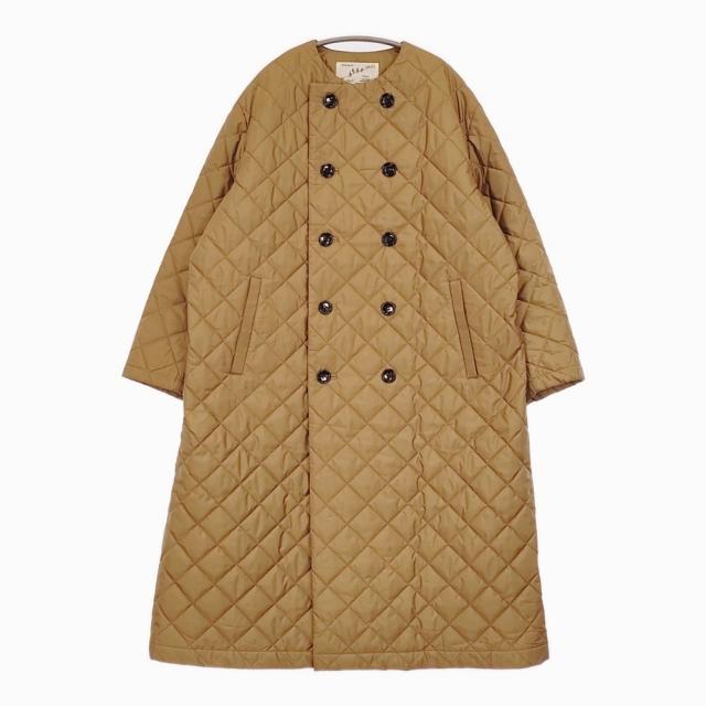 R&D.M.Co- キルティングダブルボタンコート 定価96800円 5840 コート ブラウン レディース オールドマンズテーラー【中古】5-1022T♪