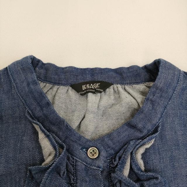 JOURNAL STANDARD L’essage 《SP》フリルデニムシャツ 定価26400円 ブラウス 25AW ブルー レディース ジャーナルスタンダードレサージュ【中古】5-1022M♪