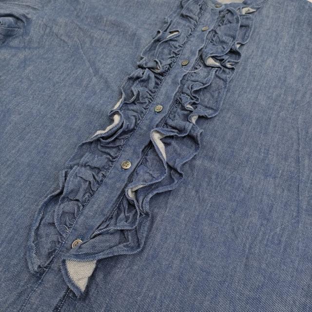 JOURNAL STANDARD L’essage 《SP》フリルデニムシャツ 定価26400円 ブラウス 25AW ブルー レディース ジャーナルスタンダードレサージュ【中古】5-1022M♪