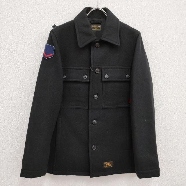 WTAPS 22LTDT-JKM05 CPO JK JACKET WOOLMELTON ウールシャツジャケット サイズ2 ジャケット ブラック メンズ ダブルタップス【中古】3-1029T♪の通販は