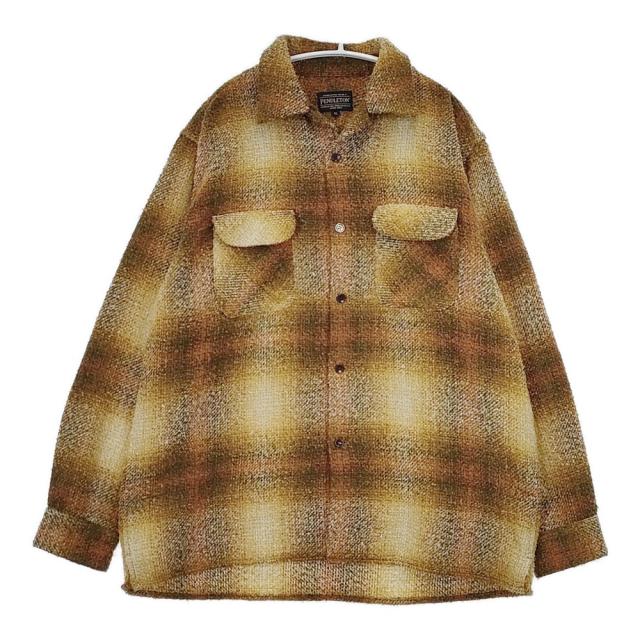 PENDLETON/BILL WALL LEATHER オープンカラーシャツ ビームス購入 4475-7206 XL 長袖シャツ イエロー メンズ ペンドルトン/ビルウォールレザー【中古】6-0109T♪