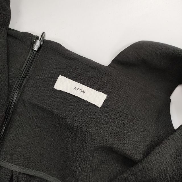 ATON OPAGNW0809 TECHNO WOOL オーバーオール オールインワン サロペット ブラック レディース エイトン【中古】5-0906T∞_2