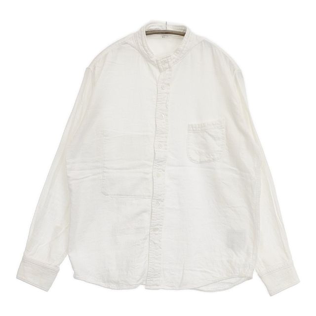 45R/45rpm ジンバネルの908オーシャンスタンドシャツ 定価31900円 長袖シャツ ホワイト レディース フォーティーファイブアールピーエム【中古】5-1113M∞