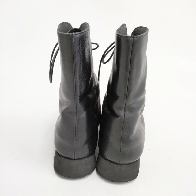 JURGEN LEHL レースアップ レザー サイズ23cm ブーツ ブラック レディース ヨーガンレール【中古】5-1102G◎_2