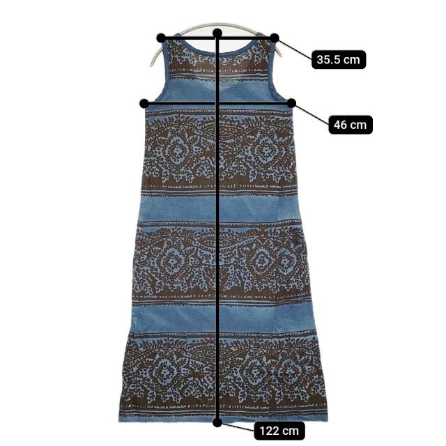 45R/45rpm ボタニカル柄インディゴカットソーワンピース 2 ネイビー