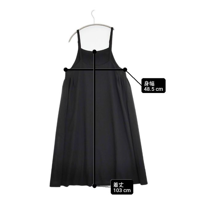 KURASHI&Trips サイドタックのサロペットスカート ワンピース ブラック レディース クラシアンドトリップス/北欧、暮らしの道具店【中古】6-0330M∞