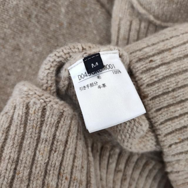 papas D049CKJM001 ジップアップカーディガン ニット ジャケット カウチン M カーディガン ベージュ メンズ パパス【中古】4-1214T♪の通販は