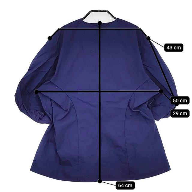 BLAMINK コットンクルーネックランタンスリーブブラウス サイズ36