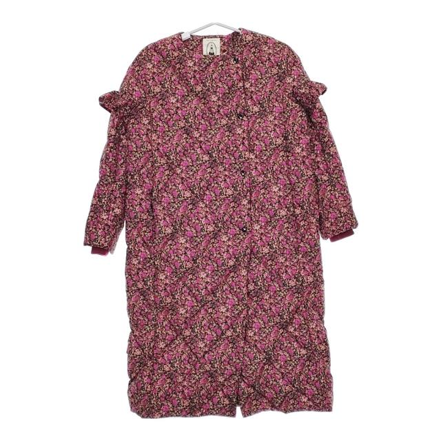 leur logette 01310 花柄ロングダウンコート サイズ1 ダウンコート ピンク レディース ルール ロジェット/ルル ロジェッタ【中古】5-0228A♪