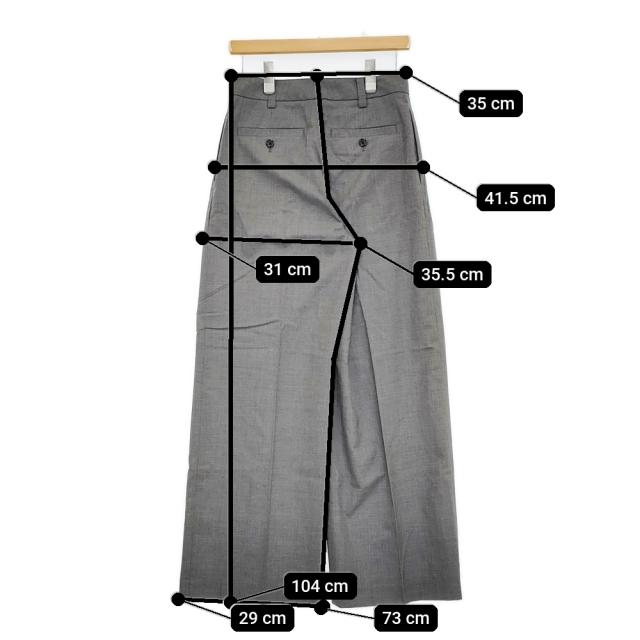 MARGARET HOWELL/FOX BROTHERS SUMMER WOOL パンツ 25SS グレー レディース マーガレットハウエル/フォックスブラザーズ【中古】5-0908M♪_4