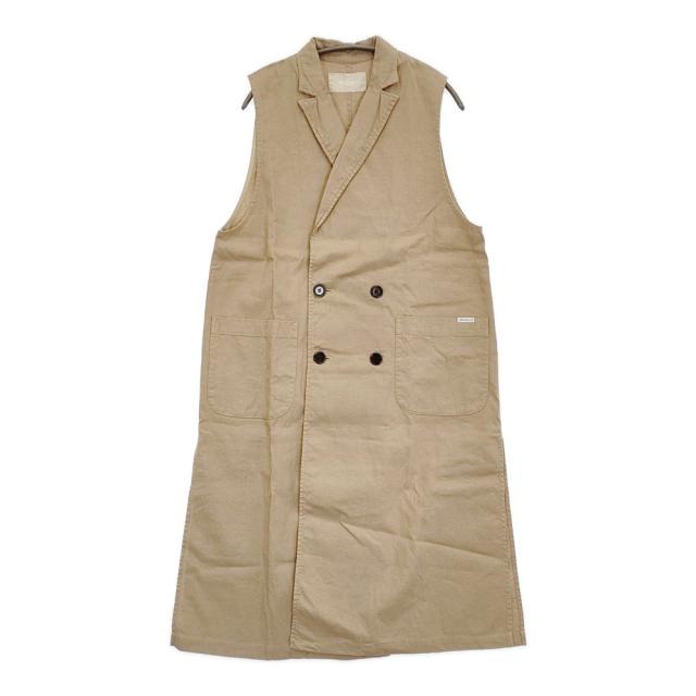 nest Robe ノースリーブトレンチベスト UpcycleLino リネンコットン ベスト 23SS ベージュ レディース ネストローブ【中古】5-0908S♪