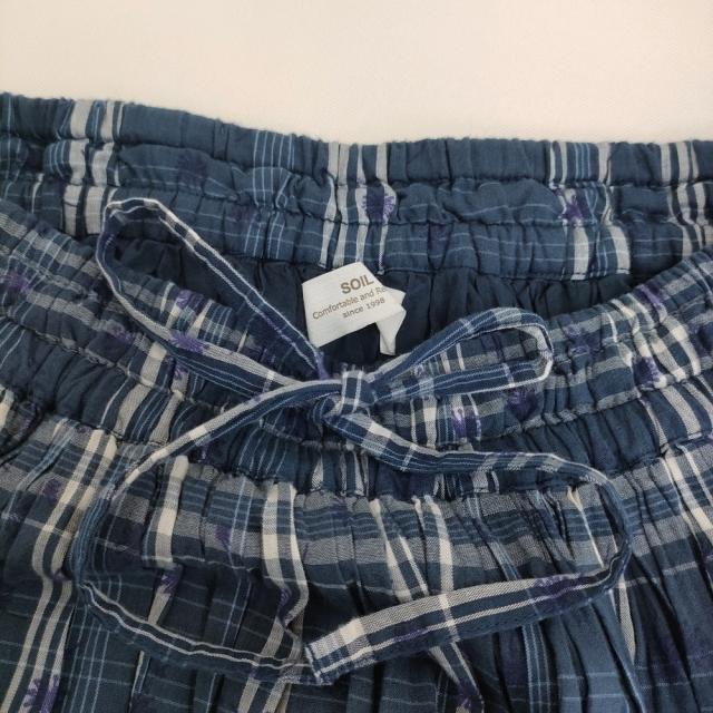 soil チェック/フラワープリントギャザースカート サイズ2 NSL24065  