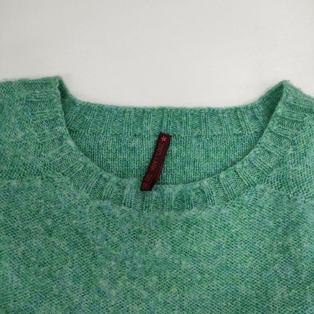 DANIELA GREGIS イタリア製 ウール クルーネック セーター ニット ライトグリーン レディース ダニエラグレジス【中古】6-0121T∞ DANIELA GREGIS イタリア製 ウール クルーネック セーター ニット