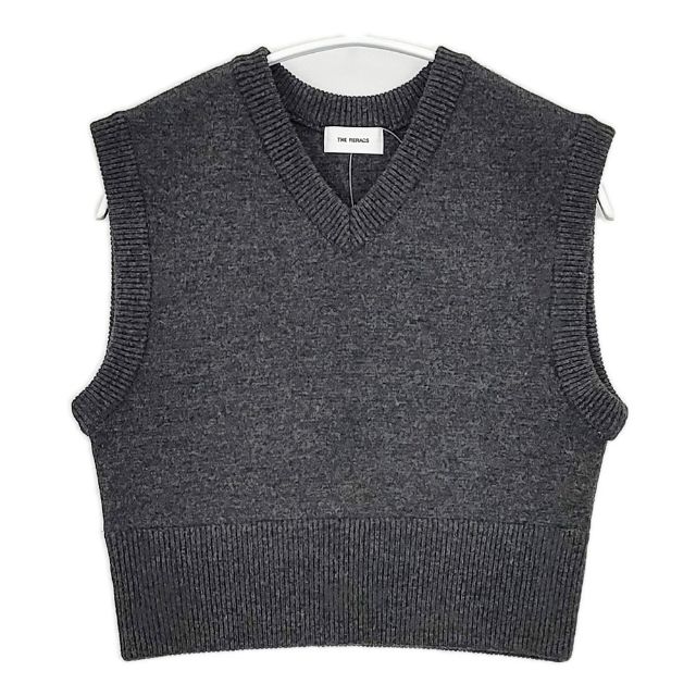 THE RERACS カシミヤ混 ノースリーブニット 23FW-REKN-362L ベスト 23AW チャコールグレー レディース ザリラクス【中古】6-0122T∞
