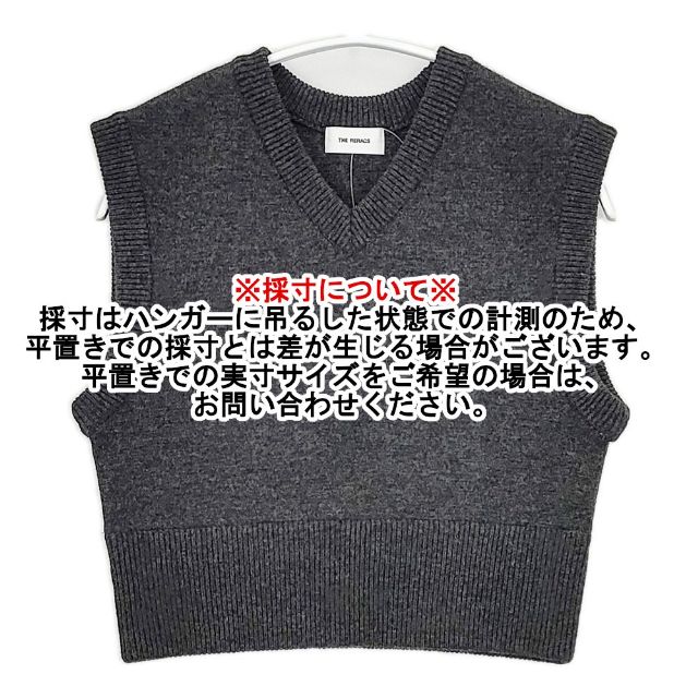 THE RERACS カシミヤ混 ノースリーブニット 23FW-REKN-362L ベスト 23AW チャコールグレー レディース ザリラクス【中古】6-0122T∞_5