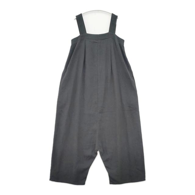 vie evam eva cotton linen salopette サイズ1 V231T923 コットンリネン サロペット Cグレー レディース ヴィー エヴァムエヴァ【中古】6-0329M♪