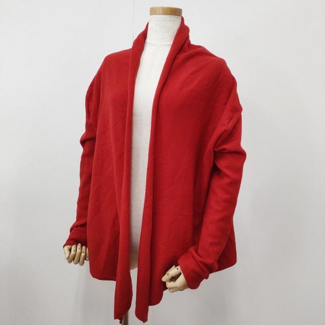 R&amp;D.M.Co- ウールカシミヤ カシュクールカーディガン ニットカーディガン レッド レディース オールドマンズテーラー【中古】6-0123T△