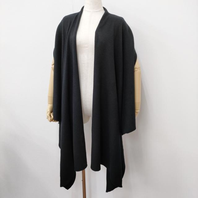HOUSE OF LOTUS ウールストールジレ ニットベスト ウールカシミヤ 25AW ブラック レディース ハウスオブロータス【中古】6-0131T♪