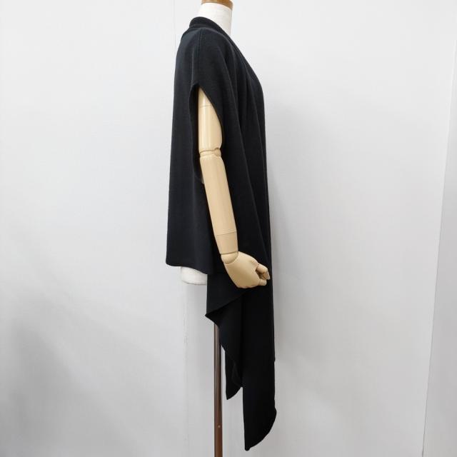 HOUSE OF LOTUS ウールストールジレ ニットベスト ウールカシミヤ 25AW ブラック レディース ハウスオブロータス【中古】6-0131T♪_1