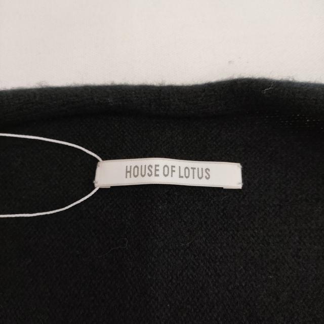 HOUSE OF LOTUS ウールストールジレ ニットベスト ウールカシミヤ 25AW ブラック レディース ハウスオブロータス【中古】6-0131T♪_3