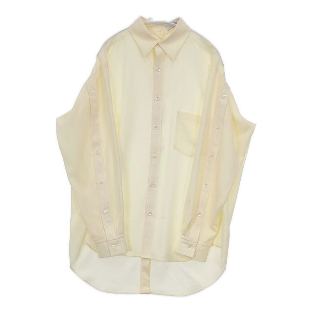 Ujoh Full Open Shirt M761-B50-500 長袖シャツ ベージュ メンズ ウジョー【中古】6-0411M∞