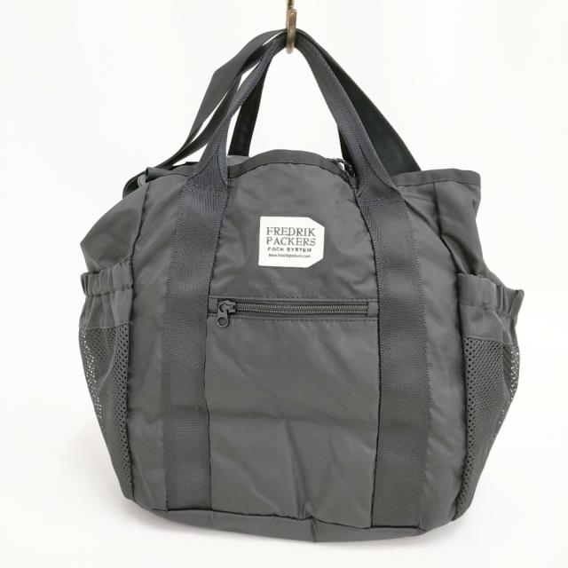 FREDRIK PACKERS 210D TIPI TOTE 定価14080円 マザーズバッグ 2way トートバッグ ブラック レディース フレドリックパッカーズ【中古】5-0804G◎