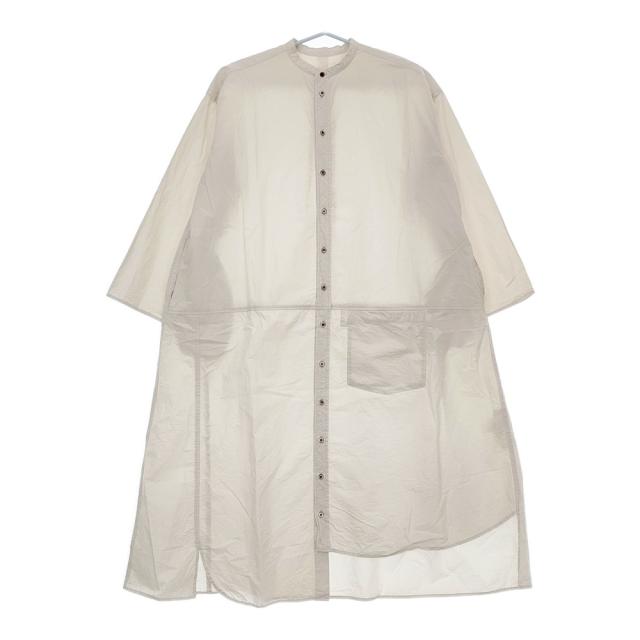nest Robe 01221-1018 コットンラミーリメイクシャツワンピース 定価25300円 ワンピース ベージュ系 レディース ネストローブ【中古】5-0509M♪