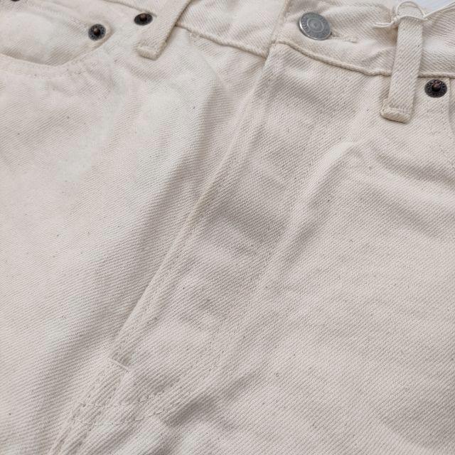 CIOTA 未使用 ホワイト スビンコットン 13.5oz ストレートデニム 29 定価29700円 デニムパンツ オフホワイト レディース シオタ【中古】5-0610G♪