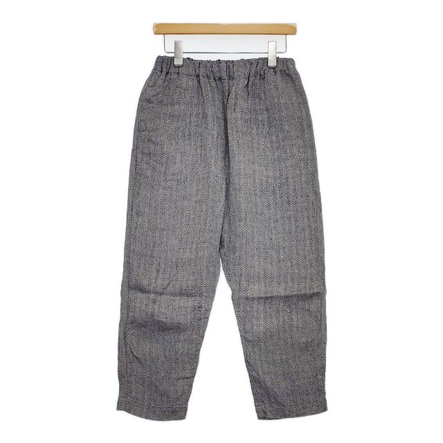 中川政七商店 麻のメランジ織パンツ リネンイージーワイド パンツ ネイビー レディース 中川政七商店【中古】5-1016M∞