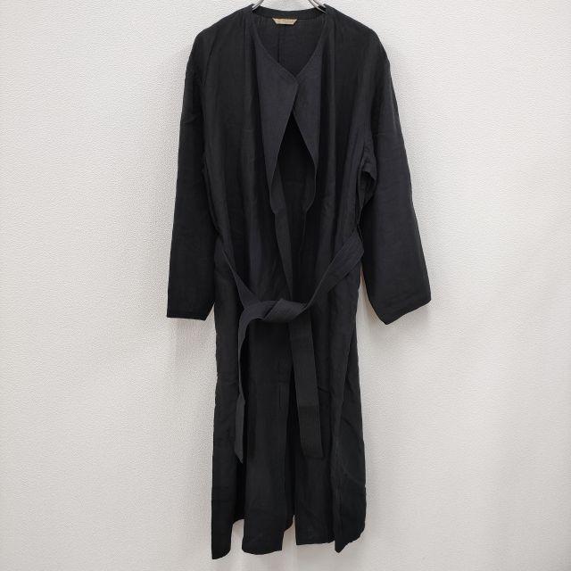 ARTS&SCIENCE 091-L11B-131 Stitch work coat リネン ワークコート サイズ1 コート ブラック レディース アーツ&サイエンス【中古】4-0302M☆
