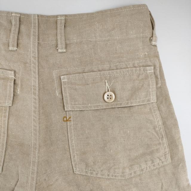 45R/45rpm 80360261 リネンクロスの908ベイカーパンツ 定価44000円 ベージュ フォーティーファイブアールピーエム【中古】5-0801M△ 45R/45rpm 80360261 リネンクロスの908ベイカーパンツ 定価44000円