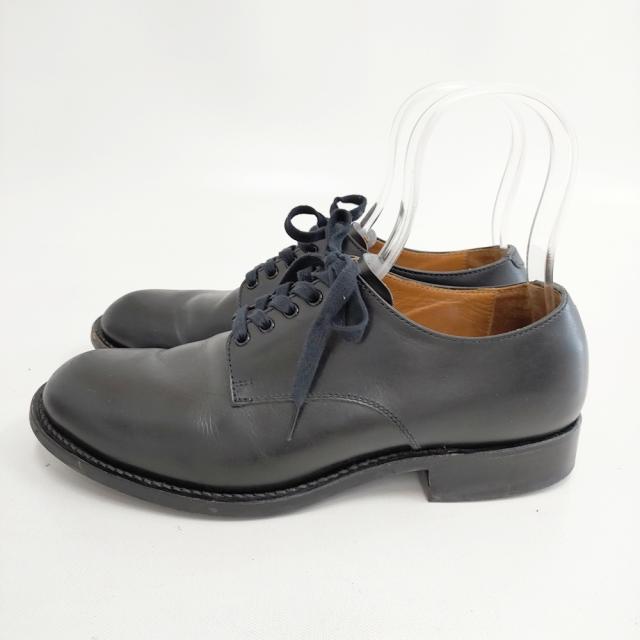 MARGARET HOWELL プレミアムライン プレーントゥ LEATHER LACE UP SHOES サイズ6 1/2 シューズ・靴 ブラック レディース マーガレットハウエル【中古】5-0904G◎ MARGARET HOWELL プレミアムライン プレーントゥ LEATHER LACE UP