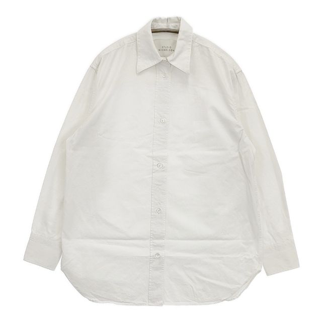 STUDIO NICHOLSON SANTOS OVERSHIRT オーバーシャツ オックスフォード 長袖シャツ ホワイト レディース スタジオ ニコルソン【中古】6-0117M∞