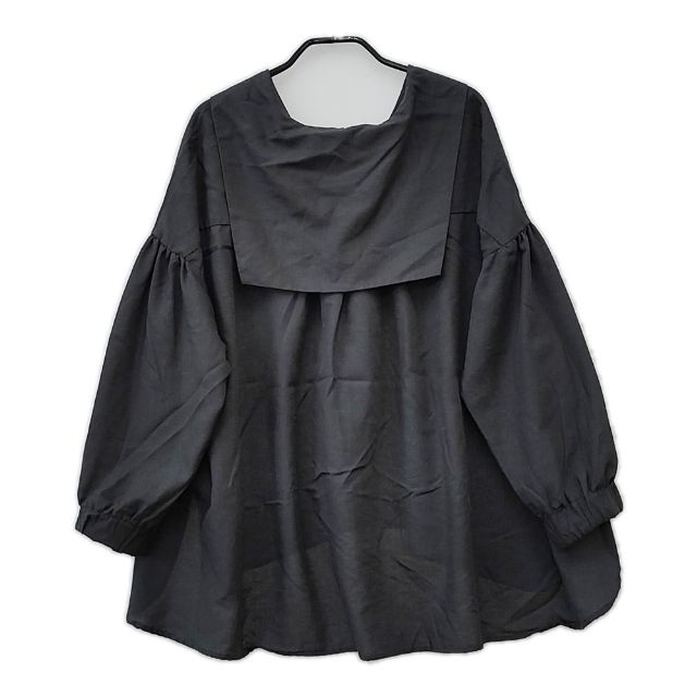 sirone セーラーカラーサーキュラーシャツ  ブラウス シャツ チャコールグレー レディース シロネ【中古】5-0324M∞ sirone セーラーカラーサーキュラーシャツ ブラウス シャツ