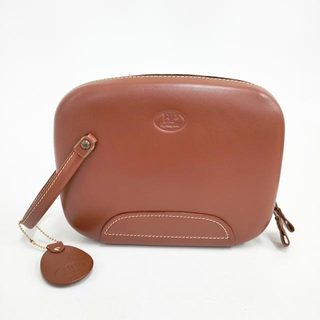big prosperity ビッグプロスペリティ セカンドバッグ レザー ミニバッグ クラッチバッグ ブラウン レディース【中古】5-0502G◎
